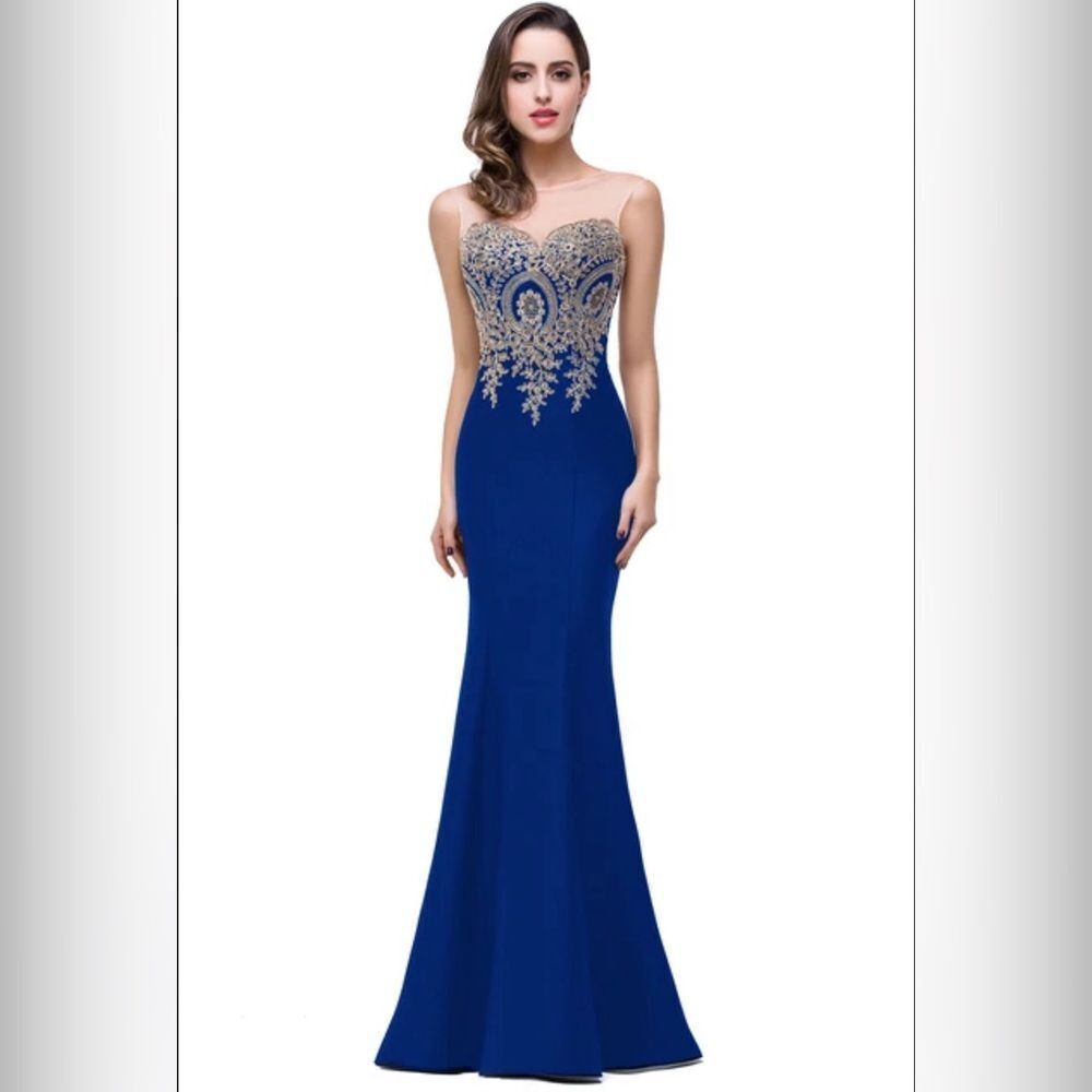 BABYONLINE Prom Dresses for Women Illusion Sweetheart...size 6/M